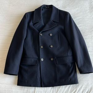 Lauren Ralph Lauren Navy Wool Blend Peacoat